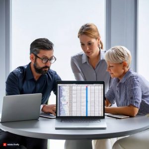 formation Excel Intermédiaire formation bureautique secrétariat formation pack office - La Souris Verte formation Excel formation Excel Intermédiaire formation bureautique secrétariat formation pack office groupe d'apprenants à une table